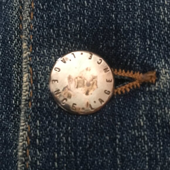 L'AGENCE Celine Distressed Denim Jacket Size M - Picture 7 of 13